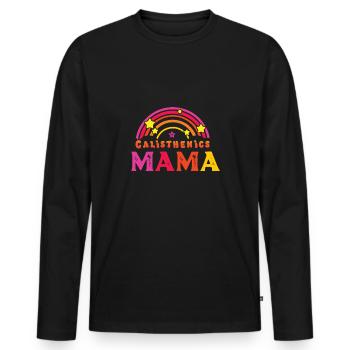 Circuit training - Men's Premium Organic Long Sleeve Shirt - black - Front - Nico (187cm)