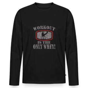 Circuit training - Men's Premium Organic Long Sleeve Shirt - black - Front - Nico (187cm)
