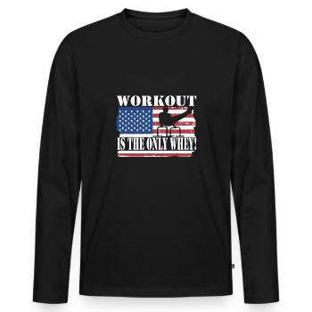 Circuit training - Men's Premium Organic Long Sleeve Shirt - black - Front - Nico (187cm)