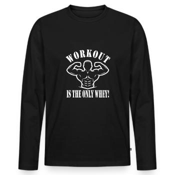 Circuit training - Men's Premium Organic Long Sleeve Shirt - black - Front - Nico (187cm)