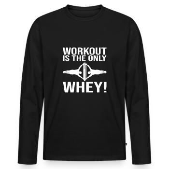 Circuit training - Men's Premium Organic Long Sleeve Shirt - black - Front - Nico (187cm)
