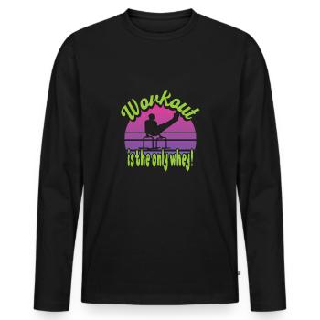 Circuit training - Men's Premium Organic Long Sleeve Shirt - black - Front - Nico (187cm)