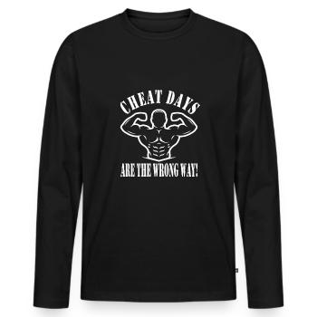 Circuit training - Men's Premium Organic Long Sleeve Shirt - black - Front - Nico (187cm)