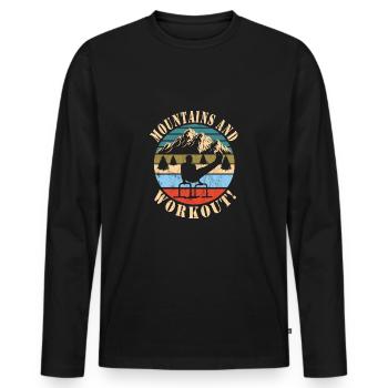 Circuit training - Men's Premium Organic Long Sleeve Shirt - black - Front - Nico (187cm)