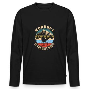 Circuit training - Men's Premium Organic Long Sleeve Shirt - black - Front - Nico (187cm)
