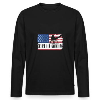 Circuit training - Men's Premium Organic Long Sleeve Shirt - black - Front - Nico (187cm)