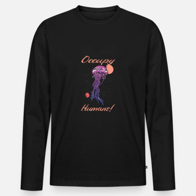 Jelly Whisperer - Männer Premium Bio Langarmshirt - Schwarz