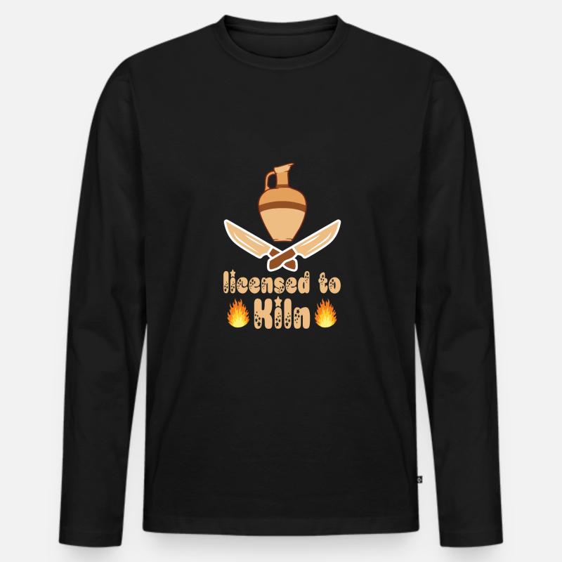 Töpfern - Männer Premium Bio Langarmshirt - Schwarz