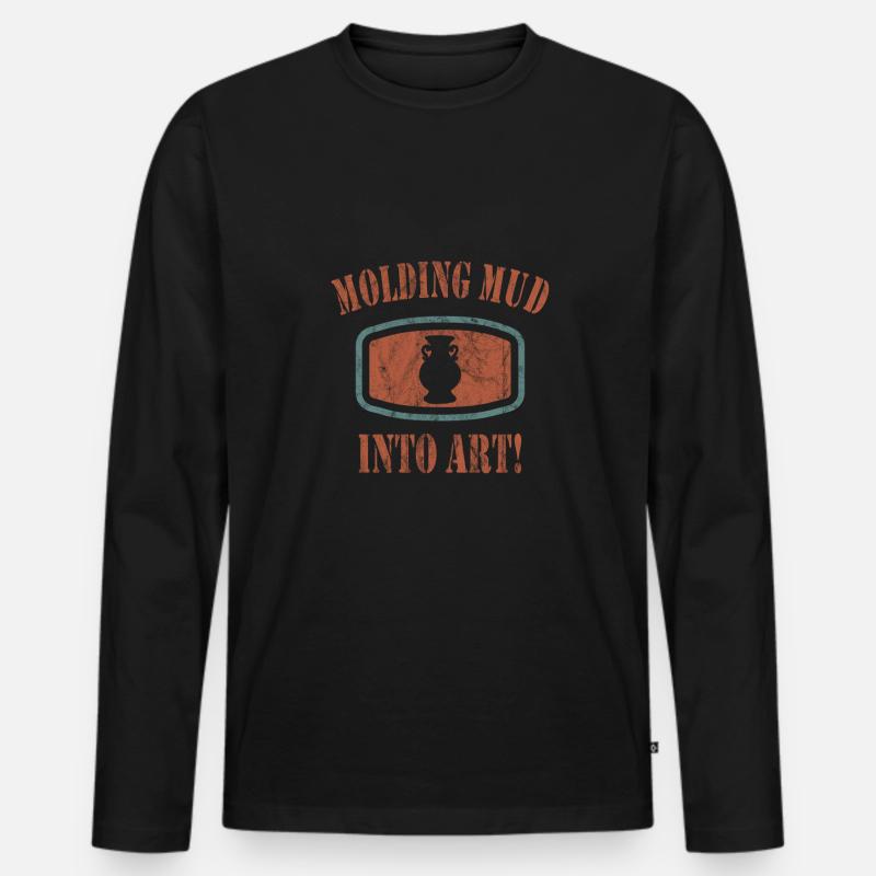 Töpfern - Männer Premium Bio Langarmshirt - Schwarz