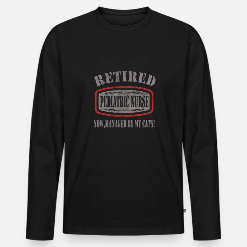 Kinder Krankenschwester - Männer Premium Bio Langarmshirt - Schwarz