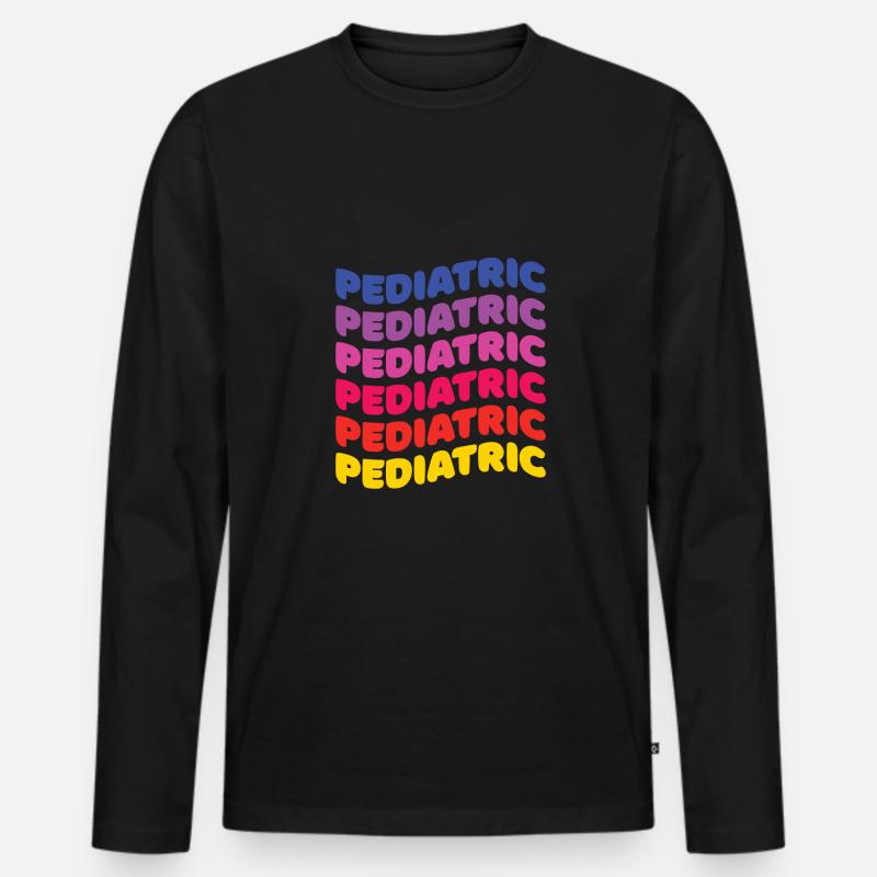 Kinder Krankenschwester - Männer Premium Bio Langarmshirt - Schwarz