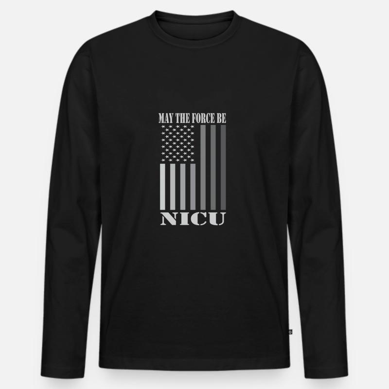 Kinder Krankenschwester - Männer Premium Bio Langarmshirt - Schwarz