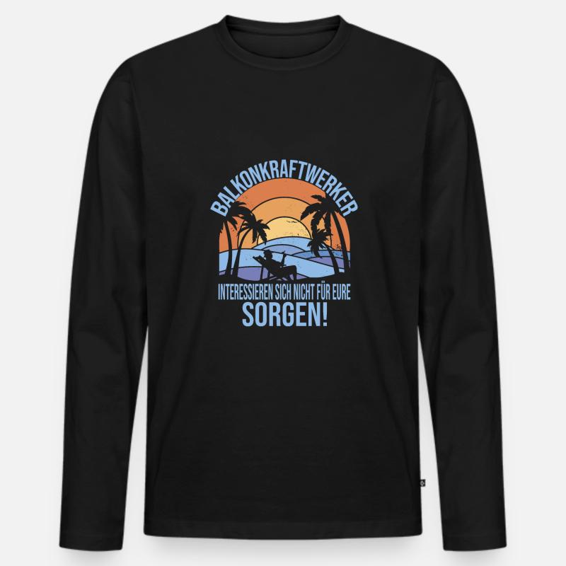 Solaranlage - Männer Premium Bio Langarmshirt - Schwarz