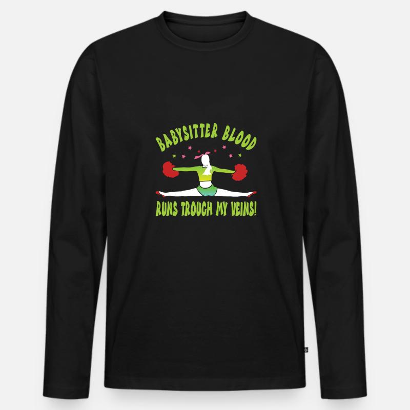 Babysitter - Männer Premium Bio Langarmshirt - Schwarz