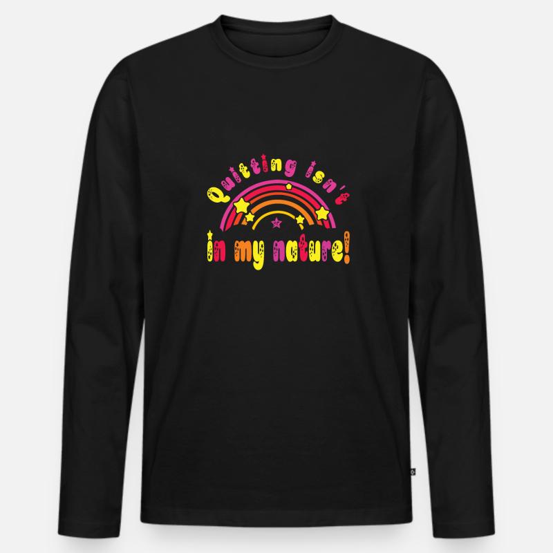 Kindergarten - Männer Premium Bio Langarmshirt - Schwarz