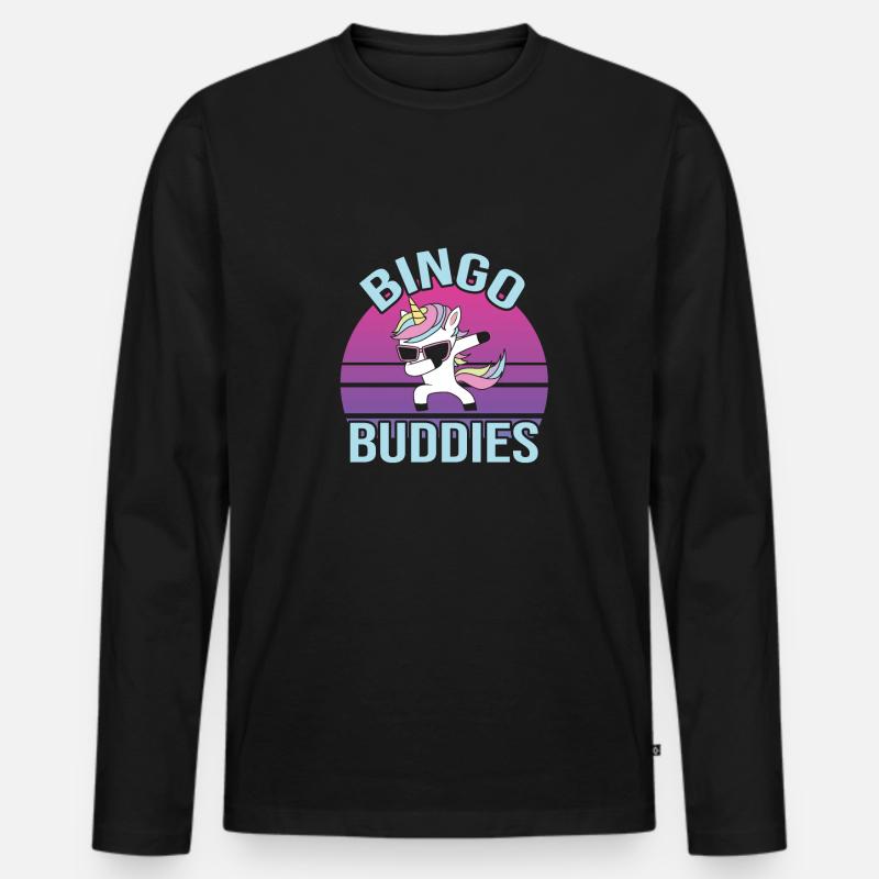 Bingo - Männer Premium Bio Langarmshirt - Schwarz