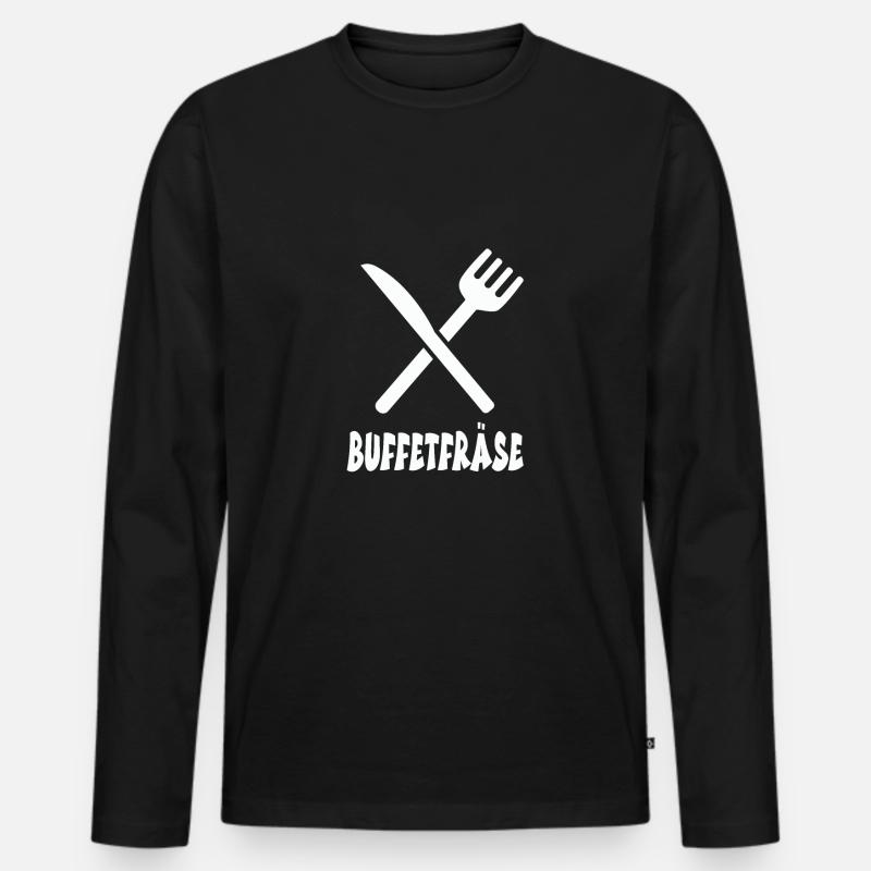 Urlaub - Männer Premium Bio Langarmshirt - Schwarz
