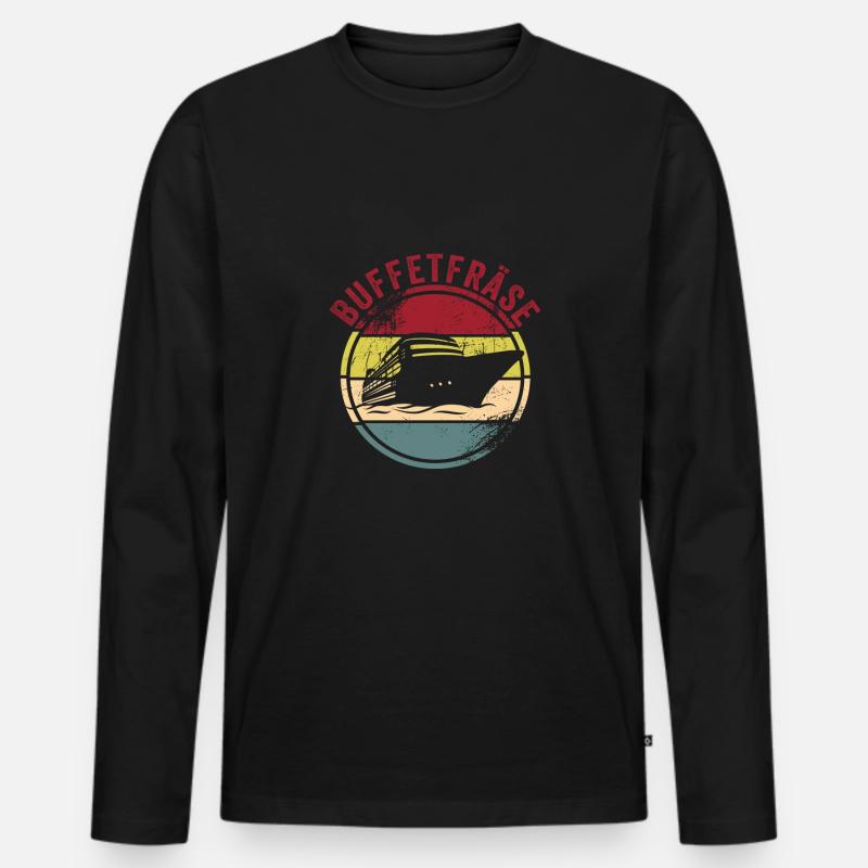 Urlaub - Männer Premium Bio Langarmshirt - Schwarz