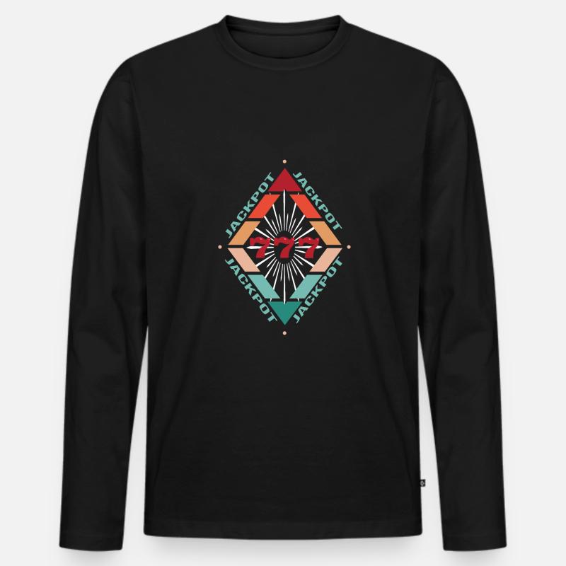 Urlaub - Männer Premium Bio Langarmshirt - Schwarz