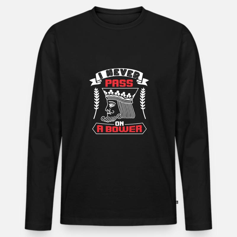 Cribbage - Männer Premium Bio Langarmshirt - Schwarz