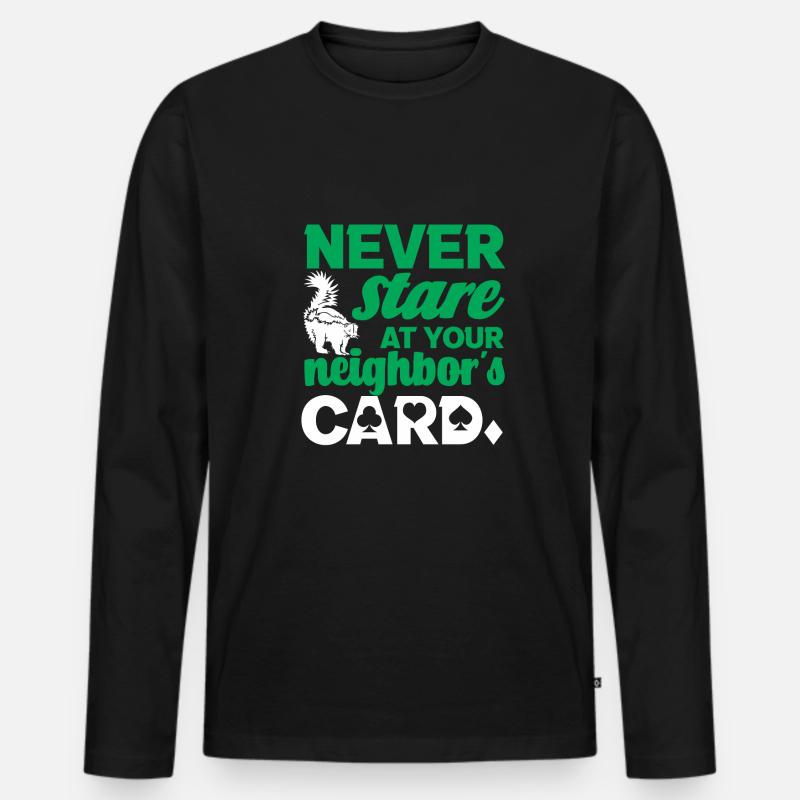 Cribbage - Männer Premium Bio Langarmshirt - Schwarz