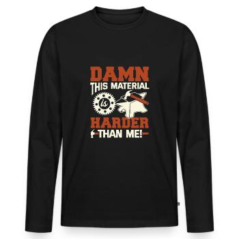 Locksmith - Men's Premium Organic Long Sleeve Shirt - black - Front - Nico (187cm)