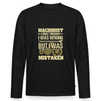 Locksmith - Men's Premium Organic Long Sleeve Shirt - black - Front - Nico (187cm)