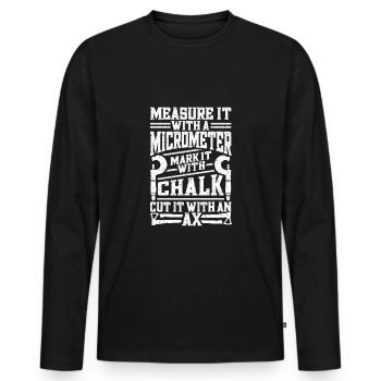 Locksmith - Men's Premium Organic Long Sleeve Shirt - black - Front - Nico (187cm)
