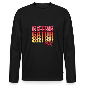 Echse Gator - Männer Premium Bio Langarmshirt - Schwarz - Vorne - Nico (187cm)