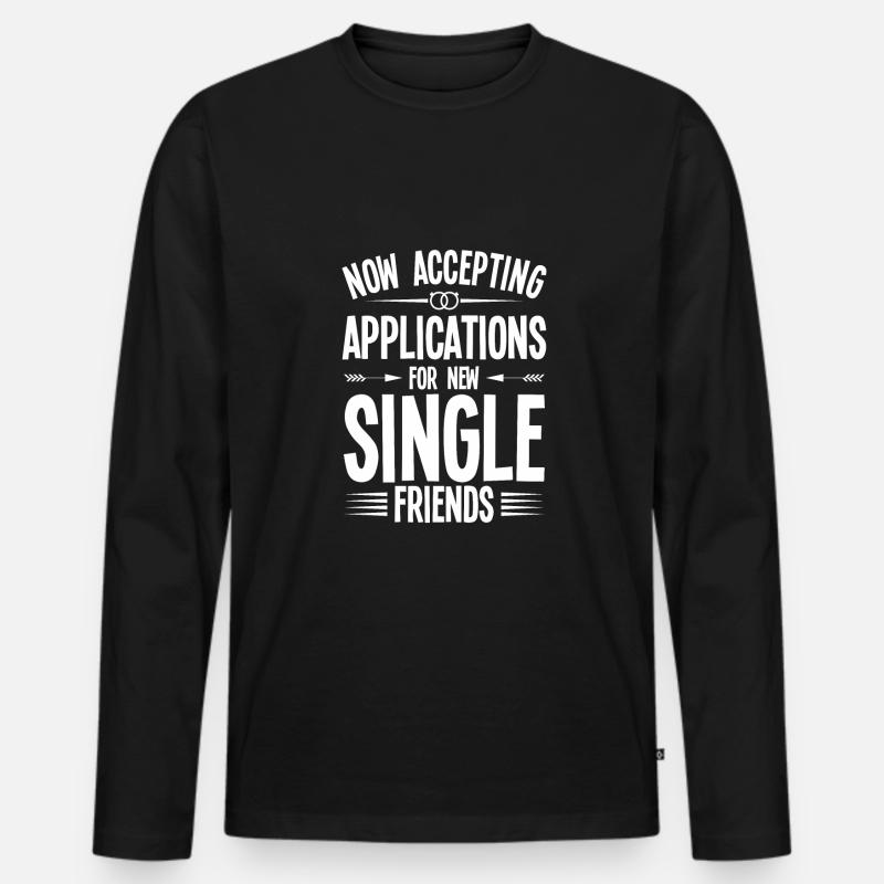 Hochzeit - Männer Premium Bio Langarmshirt - Schwarz