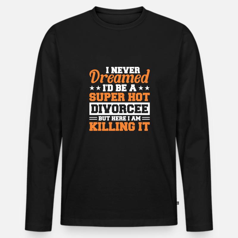 Scheidung - Männer Premium Bio Langarmshirt - Schwarz
