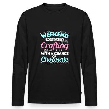 Basteln - Männer Premium Bio Langarmshirt - Schwarz - Vorne - Nico (187cm)