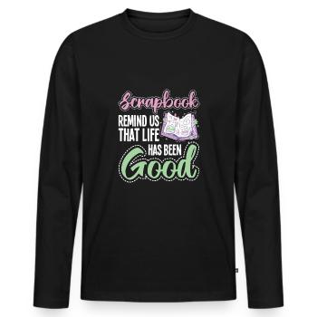 Basteln - Männer Premium Bio Langarmshirt - Schwarz - Vorne - Nico (187cm)