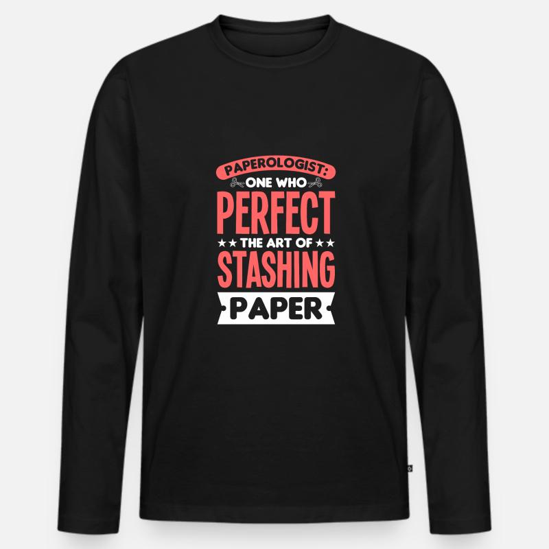 Basteln - Männer Premium Bio Langarmshirt - Schwarz