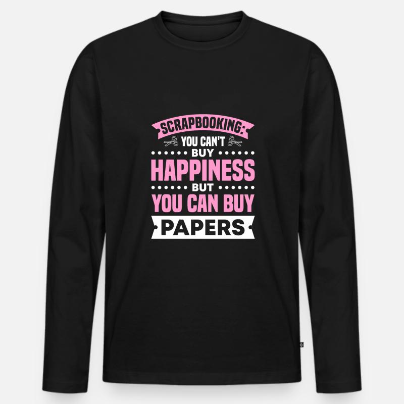 Basteln - Männer Premium Bio Langarmshirt - Schwarz