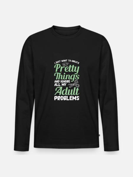 Do handicrafts - Men's Premium Organic Long Sleeve Shirt - black