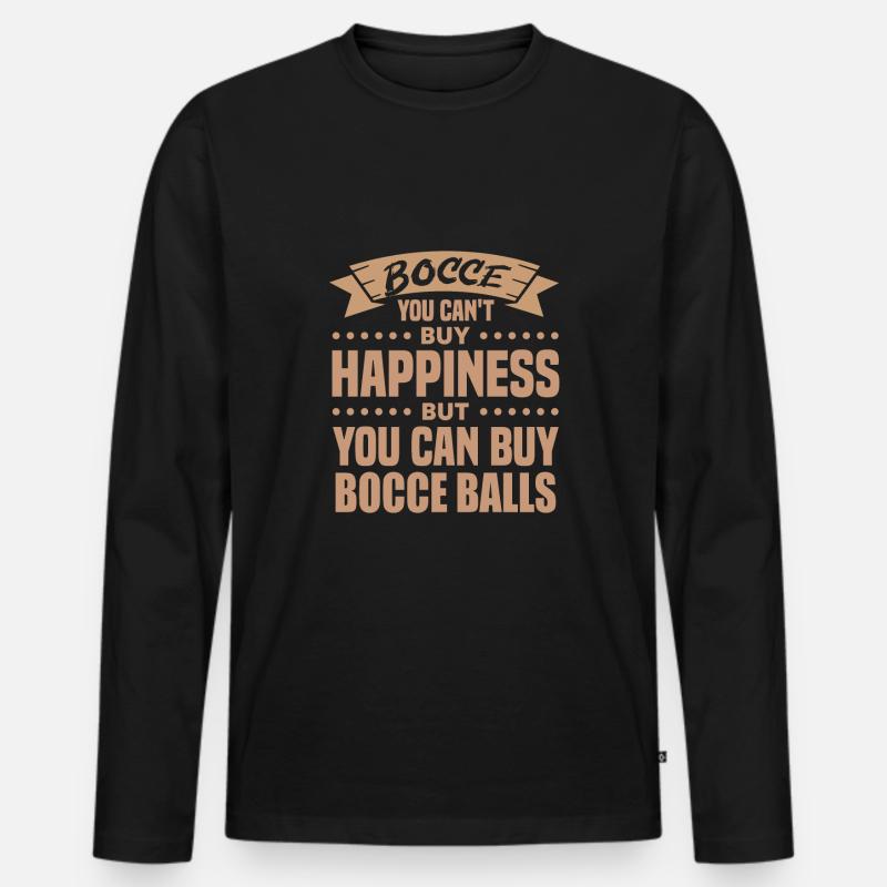 Bocce - Männer Premium Bio Langarmshirt - Schwarz