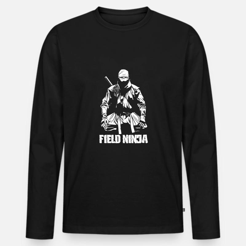 Bocce - Männer Premium Bio Langarmshirt - Schwarz