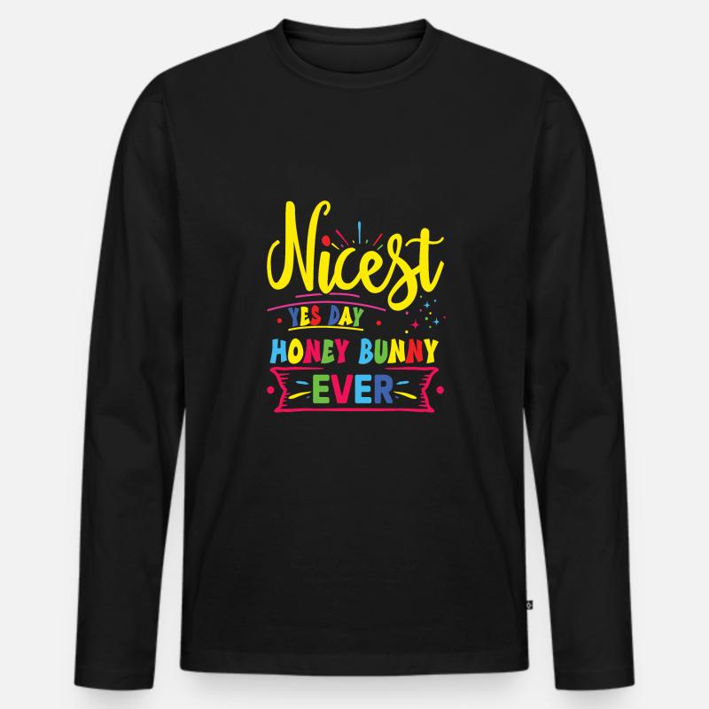 Yes Day - Männer Premium Bio Langarmshirt - Schwarz