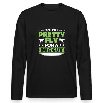 Insects - Men's Premium Organic Long Sleeve Shirt - black - Front - Nico (187cm)