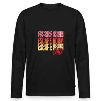 Escape Room - Men's Premium Organic Long Sleeve Shirt - black - Front - Nico (187cm)
