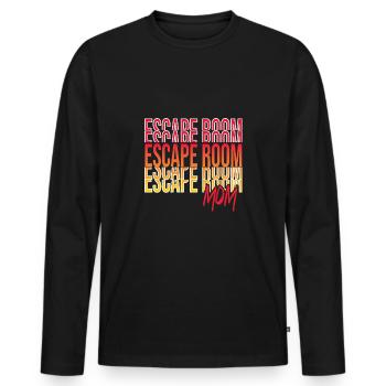 Escape Room - Men's Premium Organic Long Sleeve Shirt - black - Front - Nico (187cm)