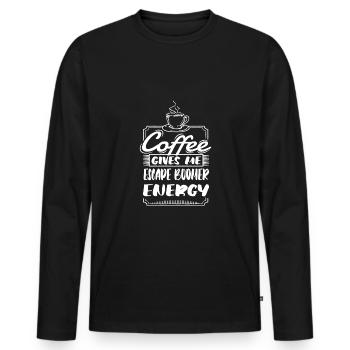 Escape Room - Men's Premium Organic Long Sleeve Shirt - black - Front - Nico (187cm)