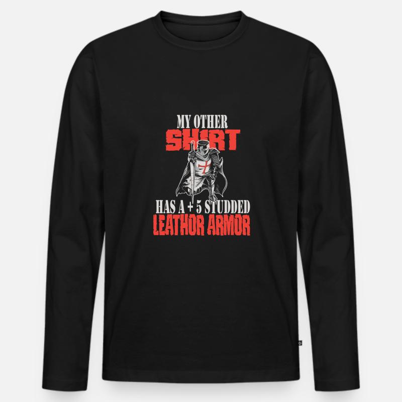 Rollenspiel - Männer Premium Bio Langarmshirt - Schwarz