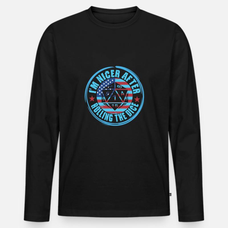Rollenspiel - Männer Premium Bio Langarmshirt - Schwarz