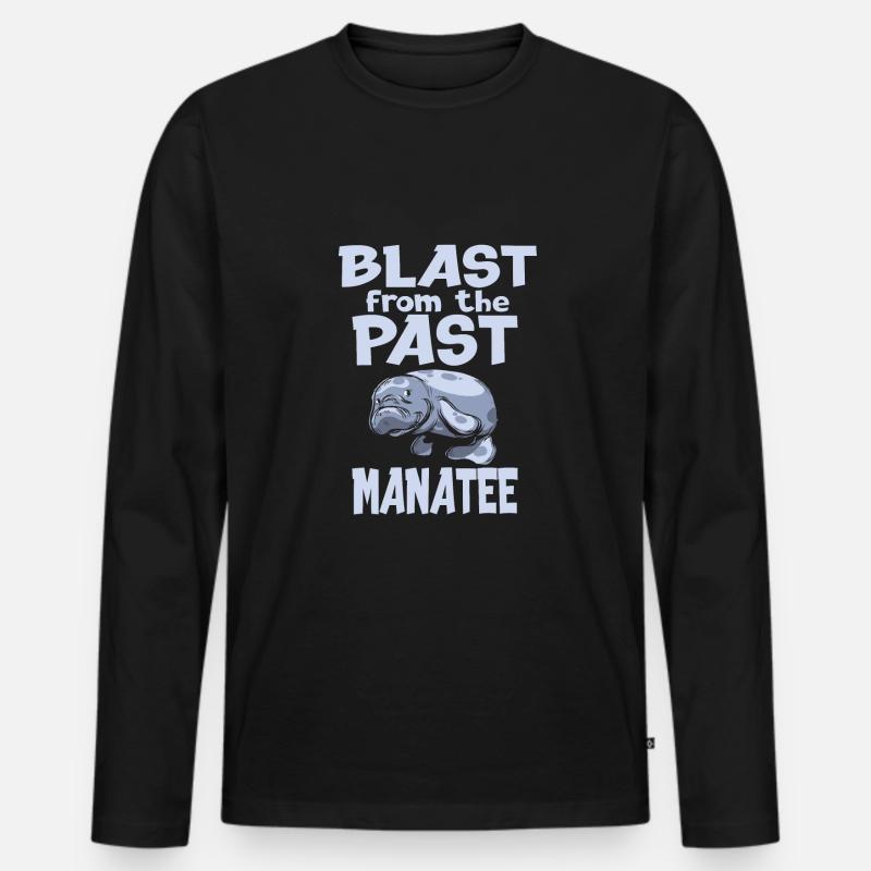 Seekuh - Männer Premium Bio Langarmshirt - Schwarz