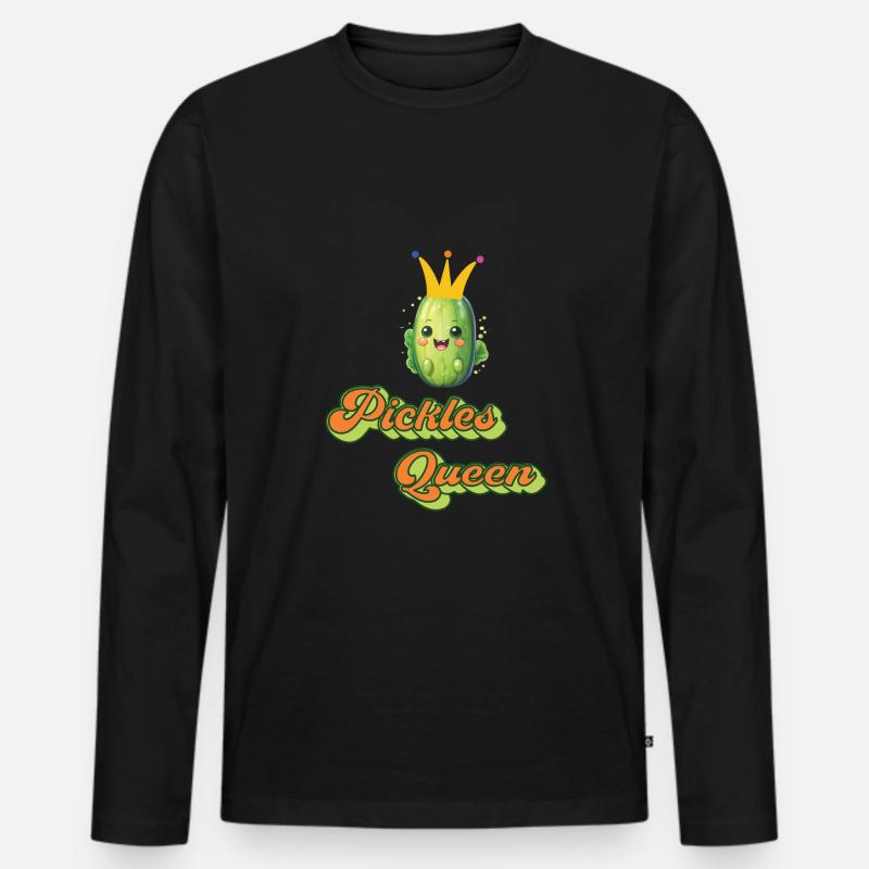 Gurken - Männer Premium Bio Langarmshirt - Schwarz