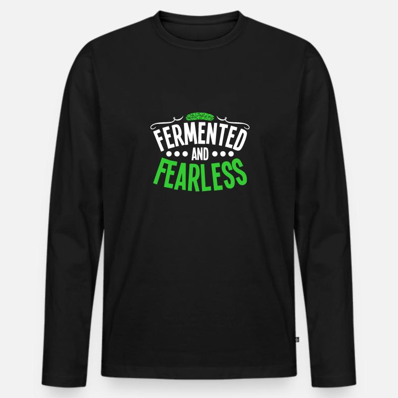 Gurken - Männer Premium Bio Langarmshirt - Schwarz