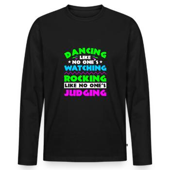 Festival - Men's Premium Organic Long Sleeve Shirt - black - Front - Nico (187cm)