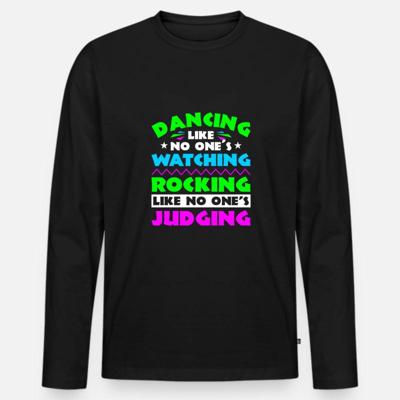 Festival - Männer Premium Bio Langarmshirt - Schwarz